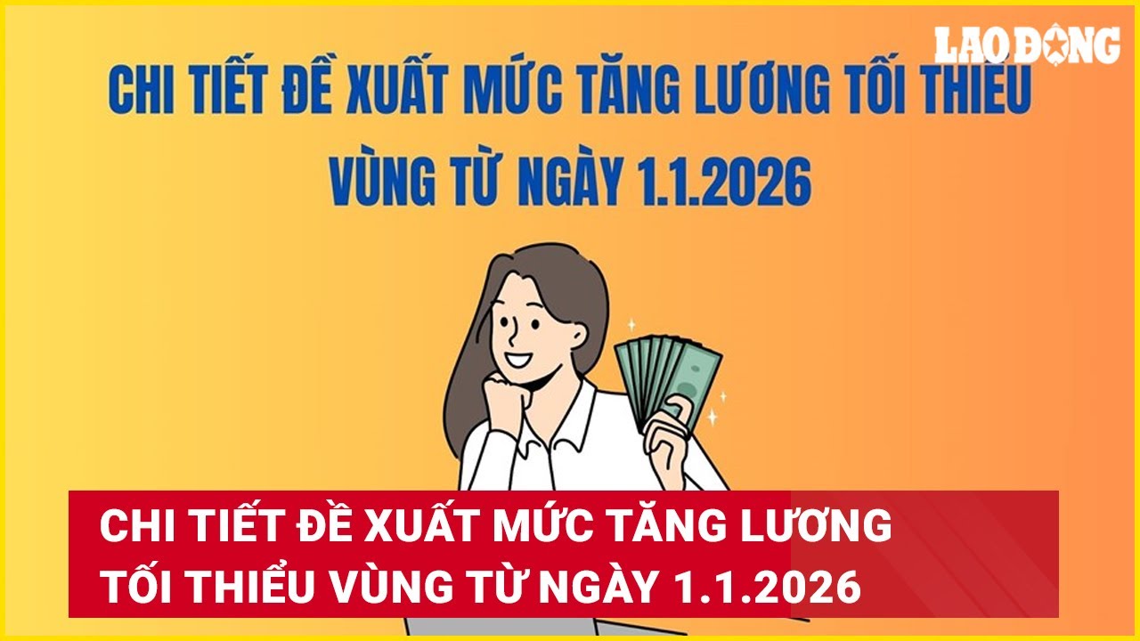 Chi tiết đề xuất mức tăng lương tối thiểu vùng từ ngày 1.1.202