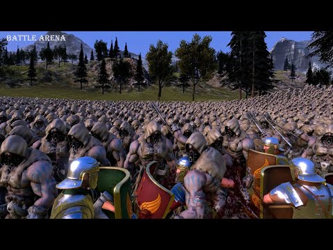 Wild Mans vs Roman Soldiers and Archers | Ultimate Epic Battle Simulator | UEBS
