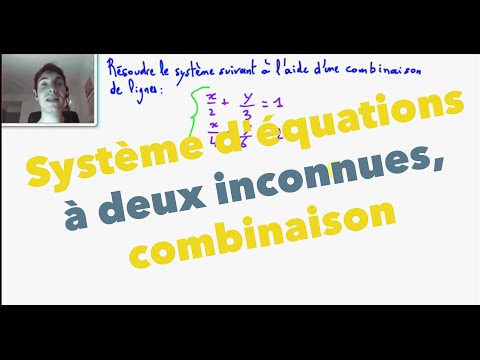 comment poser une equation a 2 inconnues