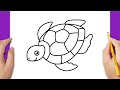 How to draw a sea turtle