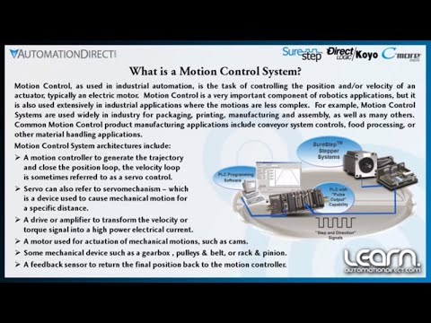 Motion Control: Video Series Rundown and SureStep Product Lineup (Part 1 of 8) from AutomationDirect