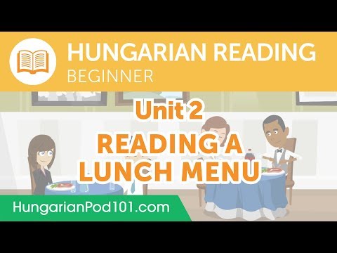 Hungarian Beginner Reading Practice - Reading a Lunch Menu