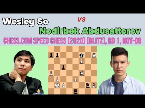 Wesley So vs Nodirbek Abdusattorov || chess.com Speed Chess 2020