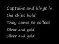 U2-Silver and Gold [Live] (Lyrics)