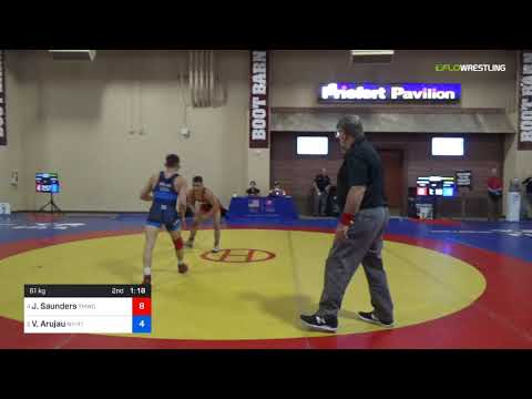 2018 Marine Corps US Open/UWW Junior Freestyle 61 3rd Place - Joshua Saunders (TMWC) Vs. Vitali Ar