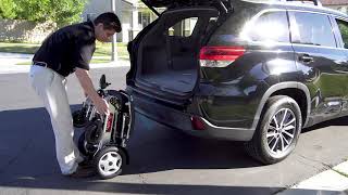 Porto Mobility Ranger Power Chairs - How to Load  and Unload the Ranger Quattro XL Into a Vehicle