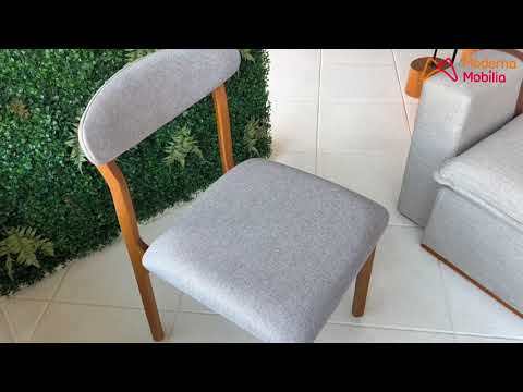 Video thumbnail of Conjunto com 2 cadeiras Noronha em Madeira Maciça para Sala de Jantar Moderna Mobília