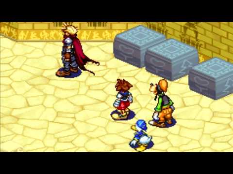 Kingdom Hearts Chain of Memories (GBA) Cutscene #49 The Party Challenges Cloud