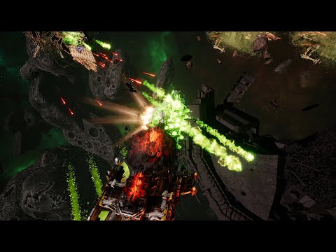 Skalgrim Mod - Death Guard vs Imperial Navy - Massive Battle - Battlefleet Gothic Armada 2