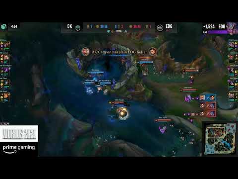 EDG jiejie robs baron from Damwon | Worlds 2021 Final