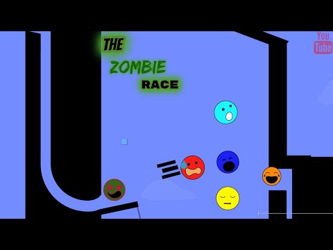 Escape from the Zombie - Marble race in Algodoo