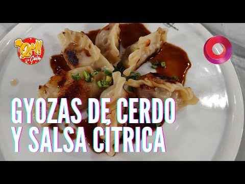 Gyozas de cerdo y salsa cítrica