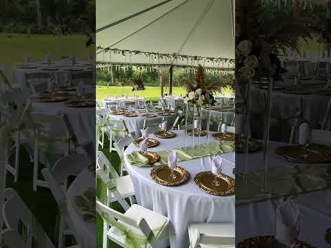 Beautiful outdoor wedding and tent reception