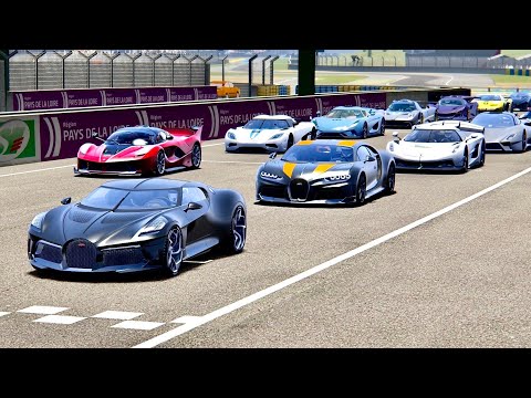 Bugatti La Voiture Noire vs Hypercars - Le Mans 24h Circuit