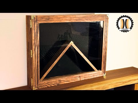 I built this stunning Walnut Shadow Box/Display Case for a retiring military veteran.