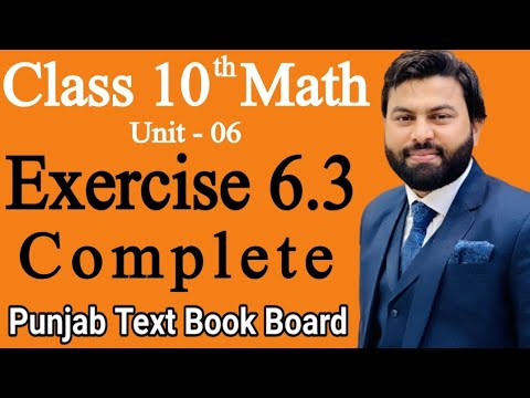 Class 10th Math Ch 6 Exercise 6.3 Complete-Mathematics 10th Class E.X 6.3-Ex 6.3 Class 10th Math-PTB