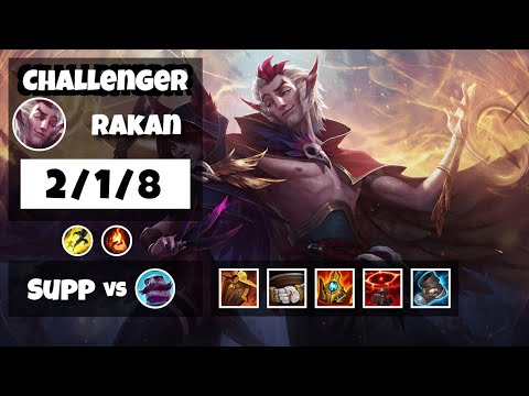 Rakan vs Braum EU Challenger SUPPORT (2/1/8) - v11.13