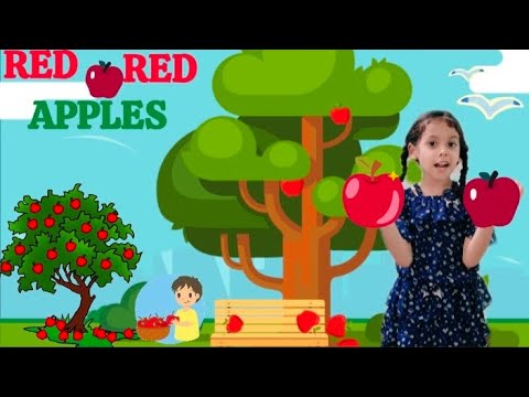 Red Red Apples🍎🍏 -Nursery Rhyme |Singalong Kids song & Rhymes with creative miyu | Action Rhyme|