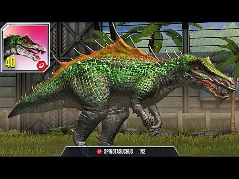 SPINOTASUCHUS Max Level 40 - Super Rare SuperHybrid - Jurassic World:The Game