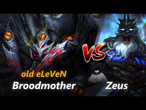 How to Broodmother mid vs Zeus (feat. old eLeVeN) | First 7 minutes
