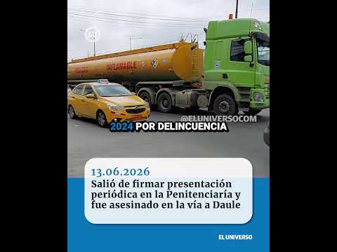 Salió de firmar presentación periódica en la Penitenciaría y fue asesinado en la vía a Daule