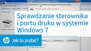 Sprawdzanie sterownika i portu druku w systemie Windows 7