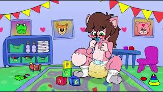 Little Kitten has an Accident While Playing | Diaper Pee Animation