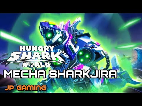 Hungry Shark World Mod: Mecha Sharkjira (Gameplay)