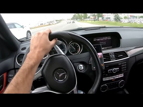AMG C63 POV Drifts and Slides in traffic