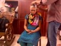 Young Indian Girl Mundan By Barber At Home