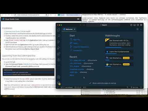 Mac OS getting started installation
