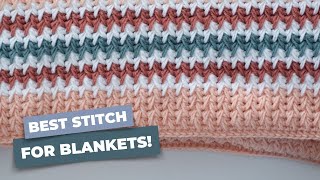 The BEST Crochet Stitch for Blankets?! Crochet Feather Stitch Tutorial