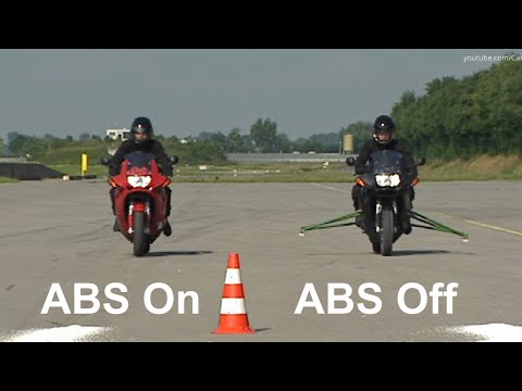 ABS On vs ABS Off on Bike - Brake Demonstration (BMW motorcycles)