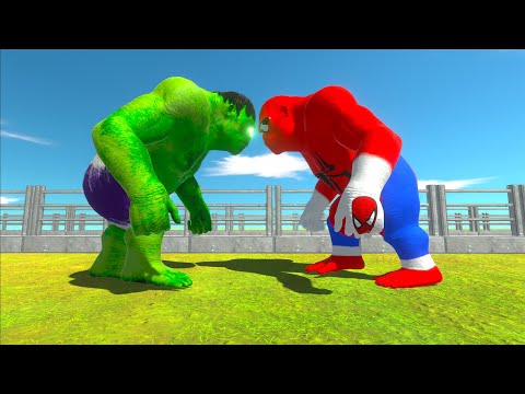 HULK GORO vs SPIDERMAN GORO - Who is Stronger? - Animal Revolt Battle Simulator
