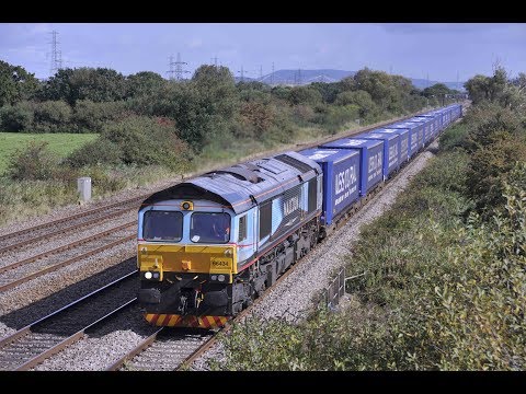 66434 AT COEDKERNEW WORKING THE 4V38 DAVENTRY - WENTLOOG CONTAINER WORKING - 18th September 2012