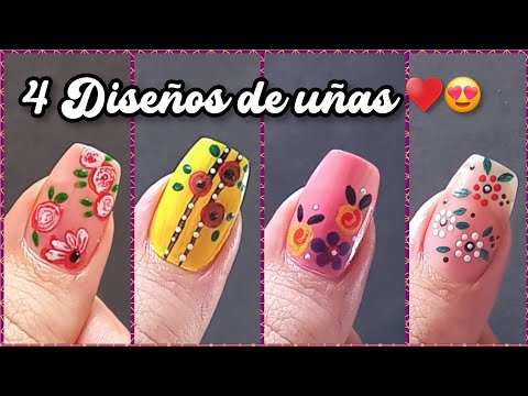 4 Diseños de uñas 2024 / Easy Summer Nails inspo ✨️  Beautiful Nail Art For Summer