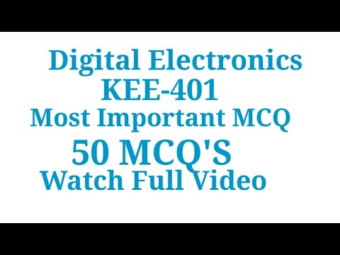 Digital Electronics Important MCQ'S || Digital Electronics KEE-401 MCQ'S ||