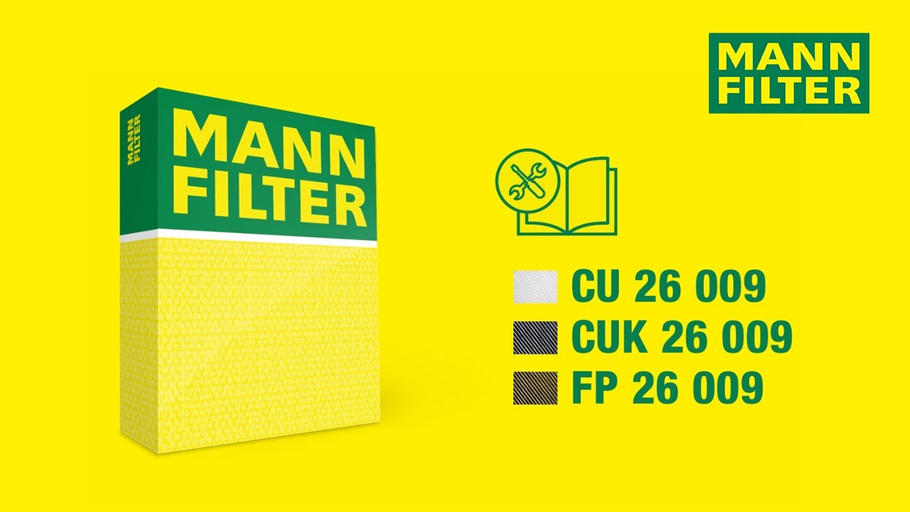 How to change a cabin air filter by MANN-FILTER | CU 26 009 - CUK 26 009 - FP 26 009