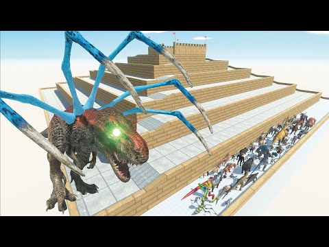 ESCAPE FROM ALIEN T-REX - LAST SURVIVOR - UPHILL COURSE - ARBS - Animal Revolt Battle Simulator