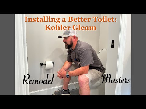 🚽Installing the Kohler Gleam enclosed trap toilet🧻