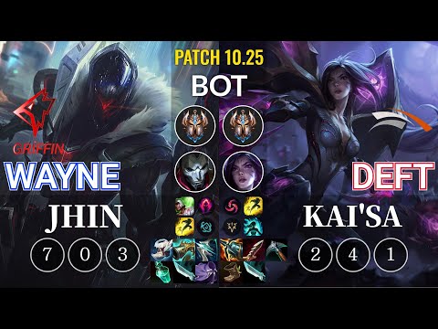 GRF Wayne Jhin vs HLE Deft Kai'Sa Bot - KR Patch 10.25