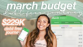 BUDGET WITH ME MARCH 2022 | refinance update, my debt free journey