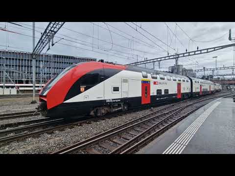 SBB CFF FFS - ZB - BLS  Zuge beim Bhf - Stazione - Gare  Lucerna - Luzern - Lucerne - 28 Agosto 2025