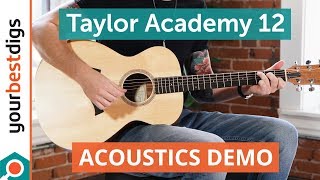 Video thumbnail for Taylor Academy 12 Guitar - Acoustics Demo by Your Best Digs