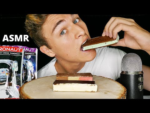 ASMR Eating Astronaut ICECREAM Space Food (Satisfying Crunching) Intense Eating Sounds