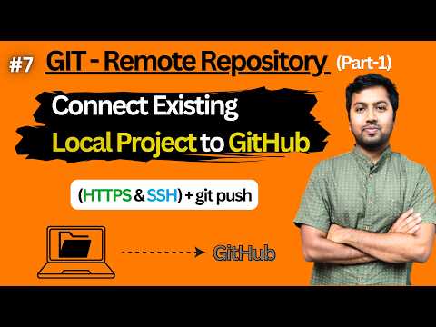 Git Remote Repository Part 1 Connect Existing Local Project To Github Https Ssh Git Push