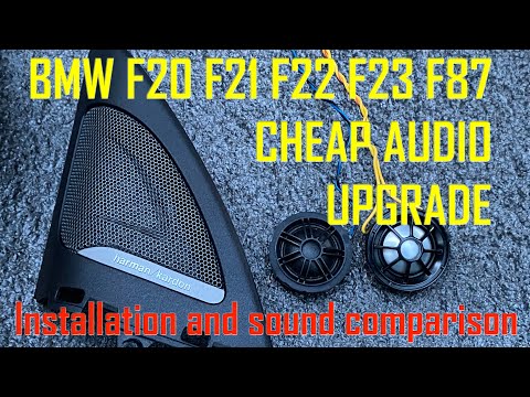 Cheap Audio Upgrade for BMW F20 F21 F22 F87 from Base or HiFi. Installation and sound comparison.