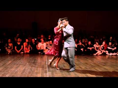  Roxana Suarez  and  Sebastian Achaval  are  dancing  to  the  tango  "  Pasional  "  at  Brussels Tango Festival  in  2015
