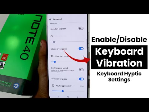 Enable/Disable Keyboard Vibration in Infinix Note 40 | Keyboard Haptic Settings