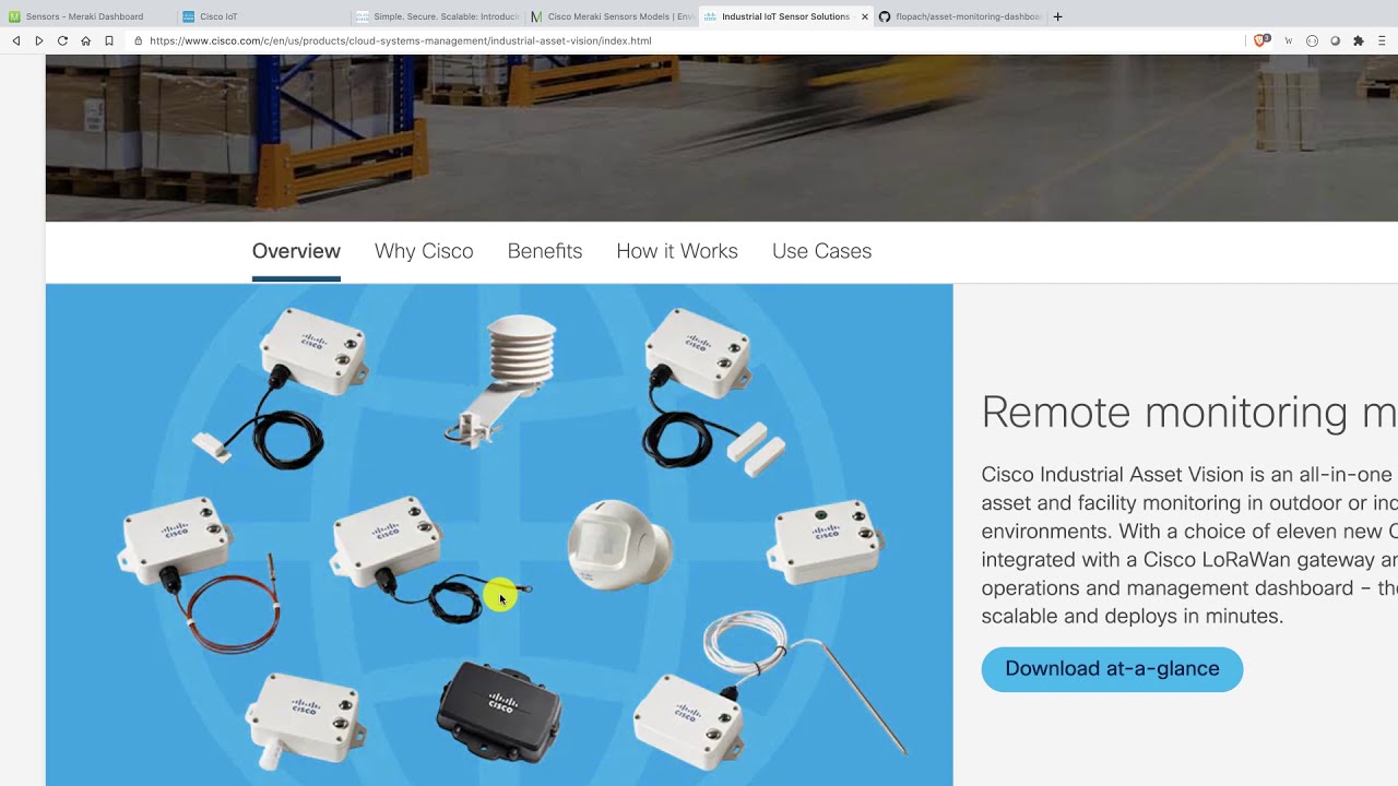 Asset Monitoring Dashboard: Meraki IoT + Cisco Industrial Asset Vision